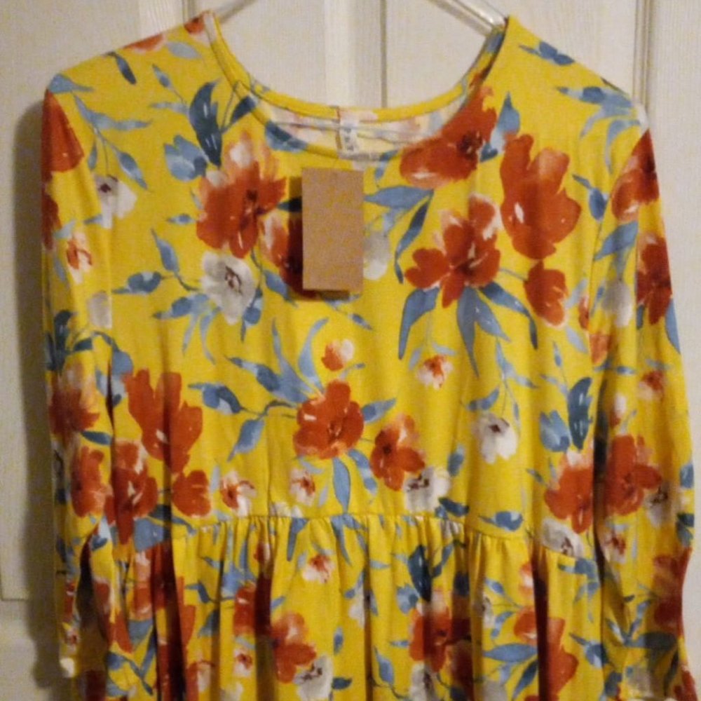 Floral baby doll top